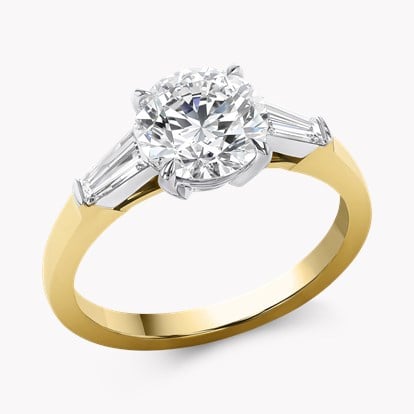 Regency 1.72ct Diamond Solitaire Ring in Yellow Gold and Platinum