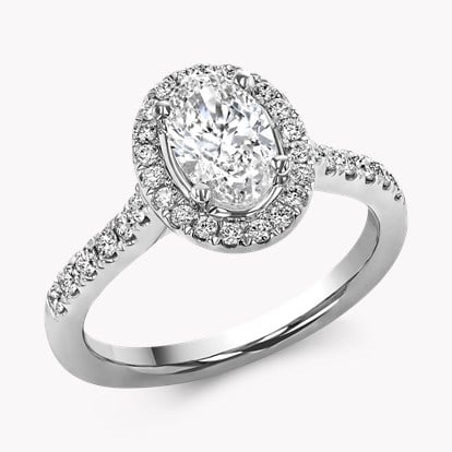 Celestial 0.90ct Diamond Cluster Ring - Oval Cut in Platinum