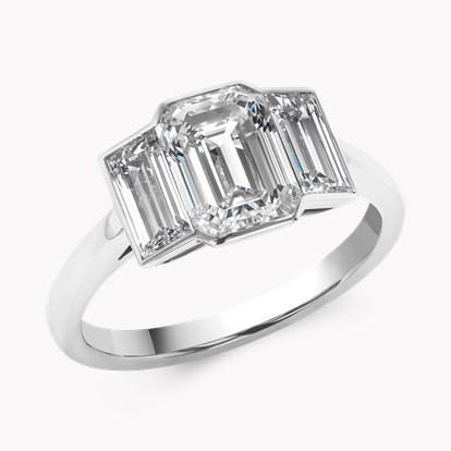 Kingdom 2.71ct Diamond Three Stone Ring in Platinum