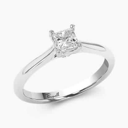 Gaia 0.40ct Princess Cut Diamond Ring - None Width in Platinum