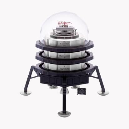 L'EPEE Space Module Clock in Black & Grey