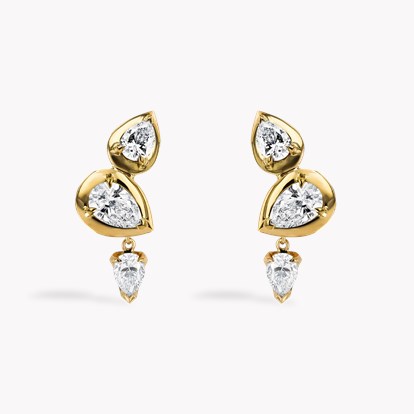 Skimming Stone 1.71ct Diamond Drop Earrings in 18ct Yellow Gold