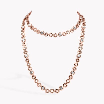 RockChain Diamond Necklace 6.00cts in 18ct Rose Gold