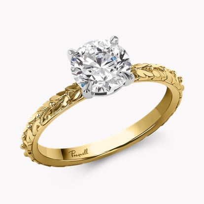 Apple Blossom 1.51ct Diamond Solitaire Ring in 18ct Yellow Gold