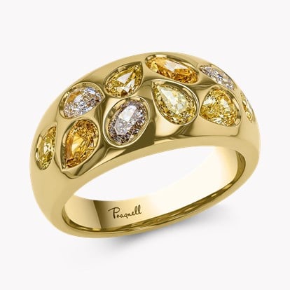 Stellar 1.94ct Diamond Bombe Ring in 18ct Yellow Gold