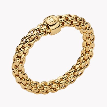 FOPE Essentials Large Expandable Ring in 18ct in Yellow Gold