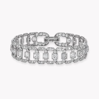 Cartier Art Deco Diamond Bracelet 12.17ct in Platinum