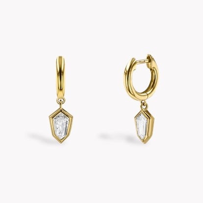 Kite Cut 0.67ct Diamond Drop Earrings in 18ct Yellow Gold