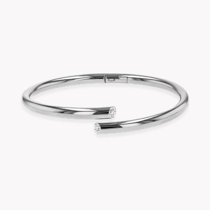 Eclipse 0.34ct Spring Bangle in 18ct White Gold