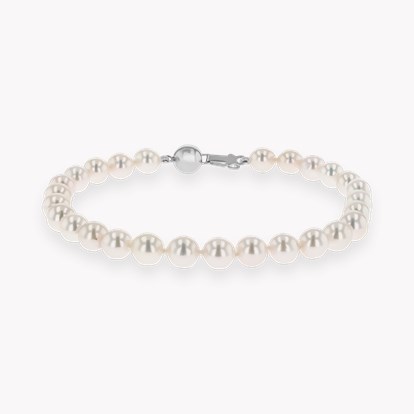 Akoya Pearl Bracelet - None Setting in 18ct White Gold