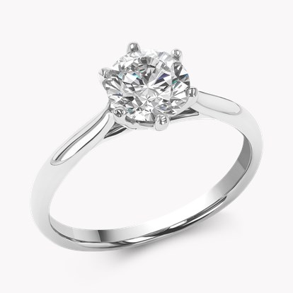 Classic Six-Claw 1.20ct Diamond Solitaire Ring in Platinum