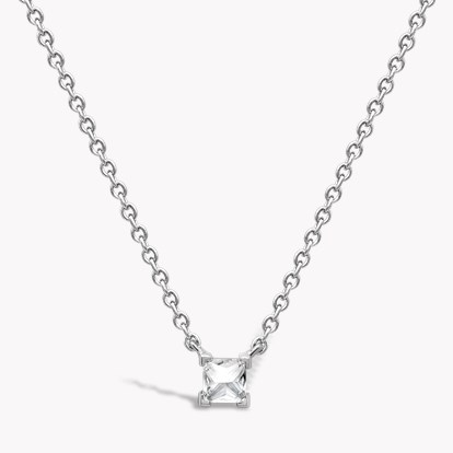 RockChic Diamond Solitaire Necklace 0.40ct in 18ct White Gold