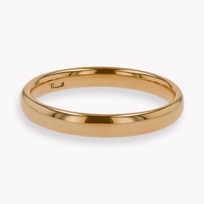 Plain Polished 10mm Oval Bangle 0.03ct, in 18ct Rose Gold