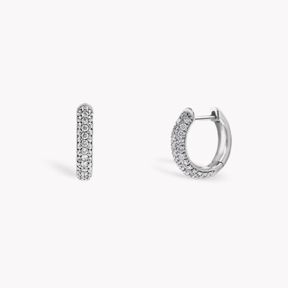 Diamond Hoop Earrings 0.74ct in 18ct White Gold