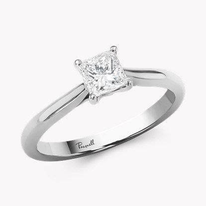 Gaia 0.50ct Diamond Solitaire Ring - Princess Cut in Platinum