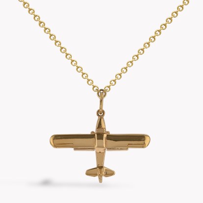 Edwardian Gold AeroplanePendant in 18ct Yellow Gold