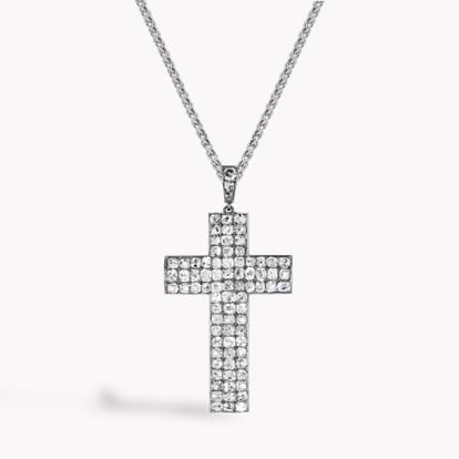 Belle Epoque Diamond Cross Pendant in Platinum