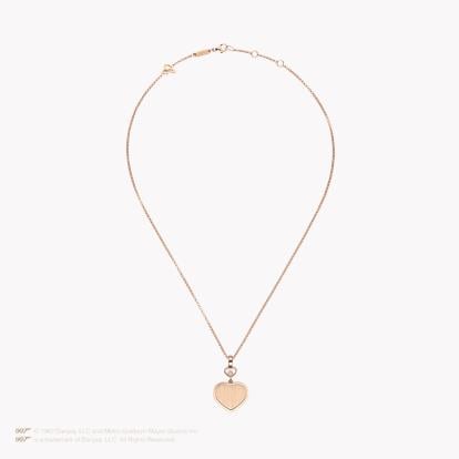 Chopard James Bond 007 Happy Hearts Diamond Pendant - Rubover Setting 0.05ct in 18ct Rose Gold