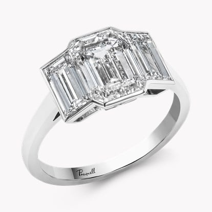 Kingdom 3.58ct Diamond Three Stone Ring in Platinum