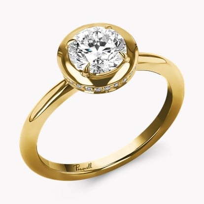 Skimming Stone 1.00ct Diamond Solitaire Ring in 18ct Yellow Gold