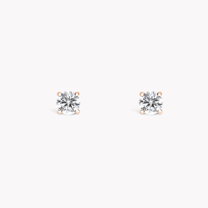 Diamond Stud Earrings 0.31ct in 18ct Rose Gold