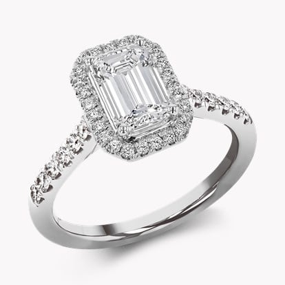 Celestial 1.00ct Diamond Cluster Ring - Emerald Cut in Platinum