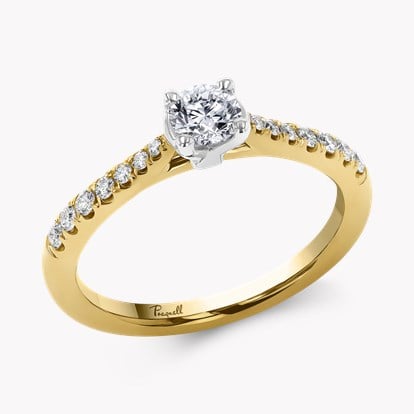 Celestial 0.30ct Diamond Solitaire Ring in18ct Yellow Gold and Platinum