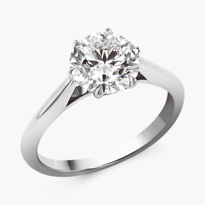 Classic Six-Claw 2.01ct Diamond Solitaire Ring in Platinum