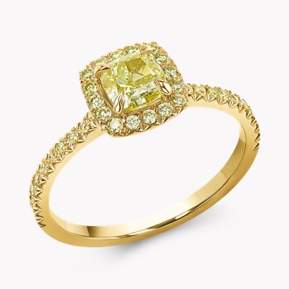 Celestial 0.70ct Fancy Yellow Diamond Cluster Ring in 18ct Yellow Gold