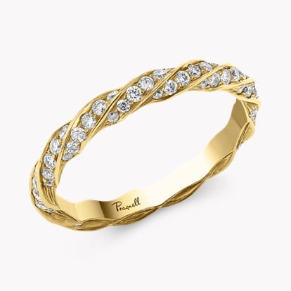 Brilliant Cut 0.80ct Twist Eternity Ring in 18ct Yellow Gold 0.80ct, in 18ct Yellow Gold