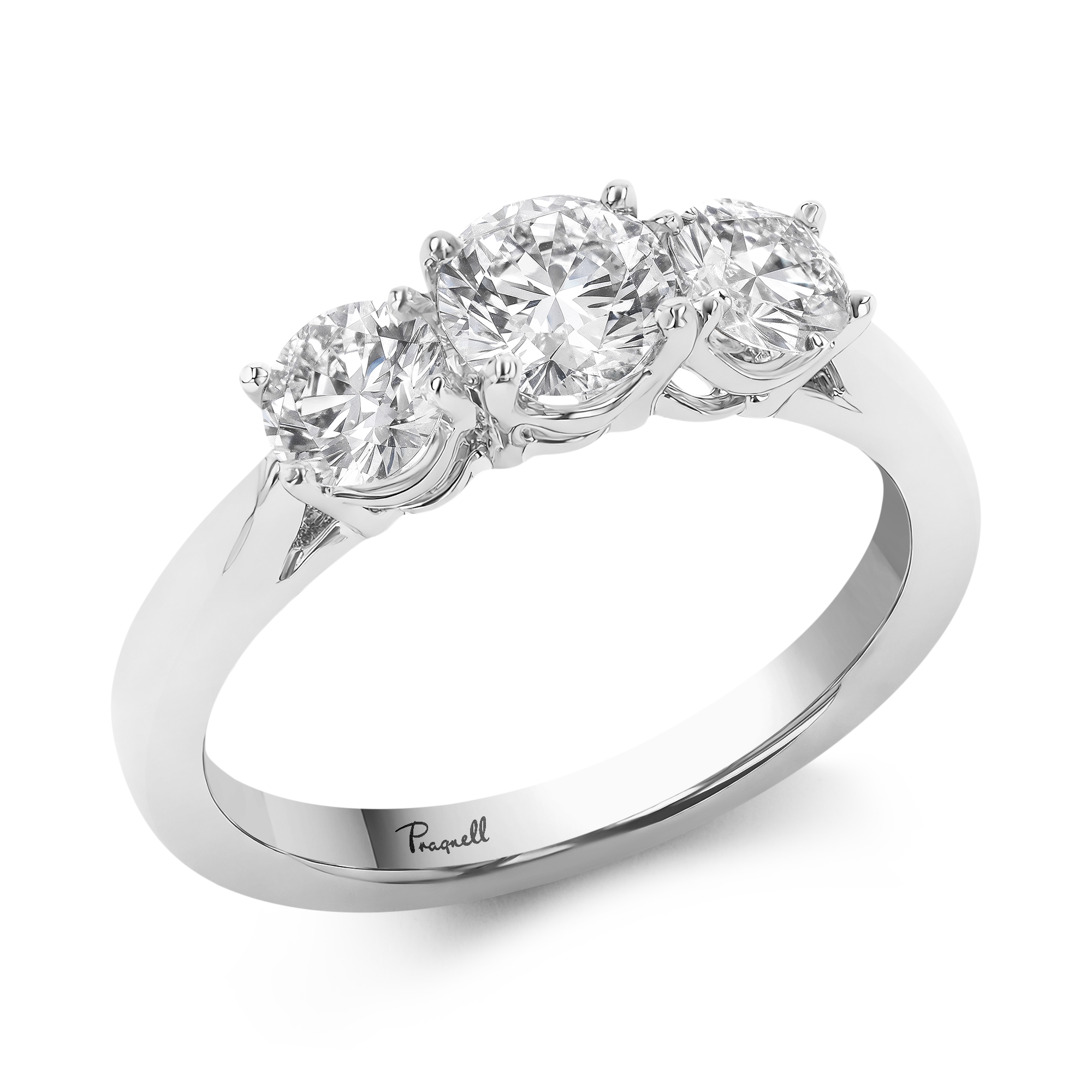 Trilogy 1.26ct Diamond Three Stone Ring Brilliant cut, Claw set_1