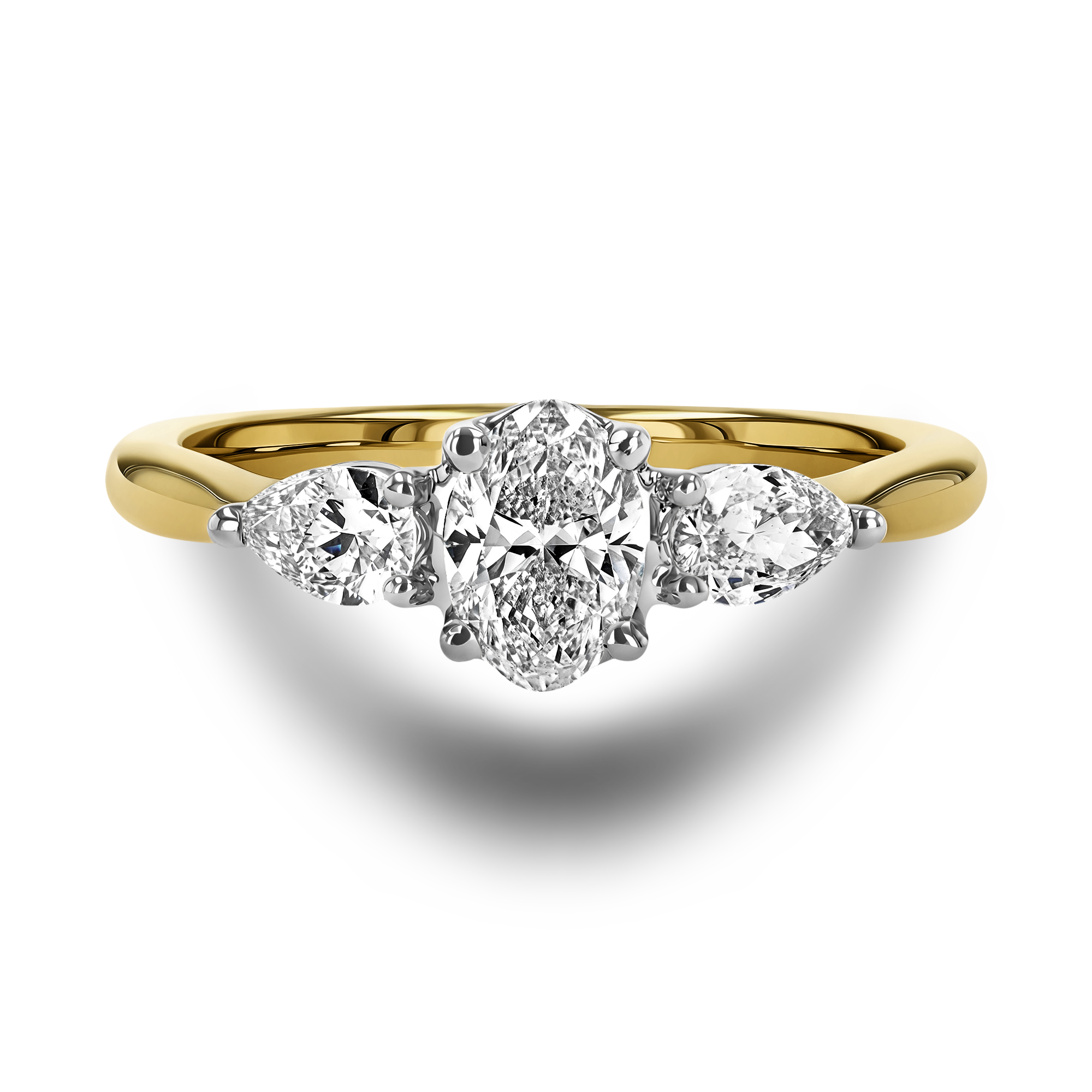 Duchess 1.31ct Diamond Three Stone Ring Brilliant cut, Claw set_2