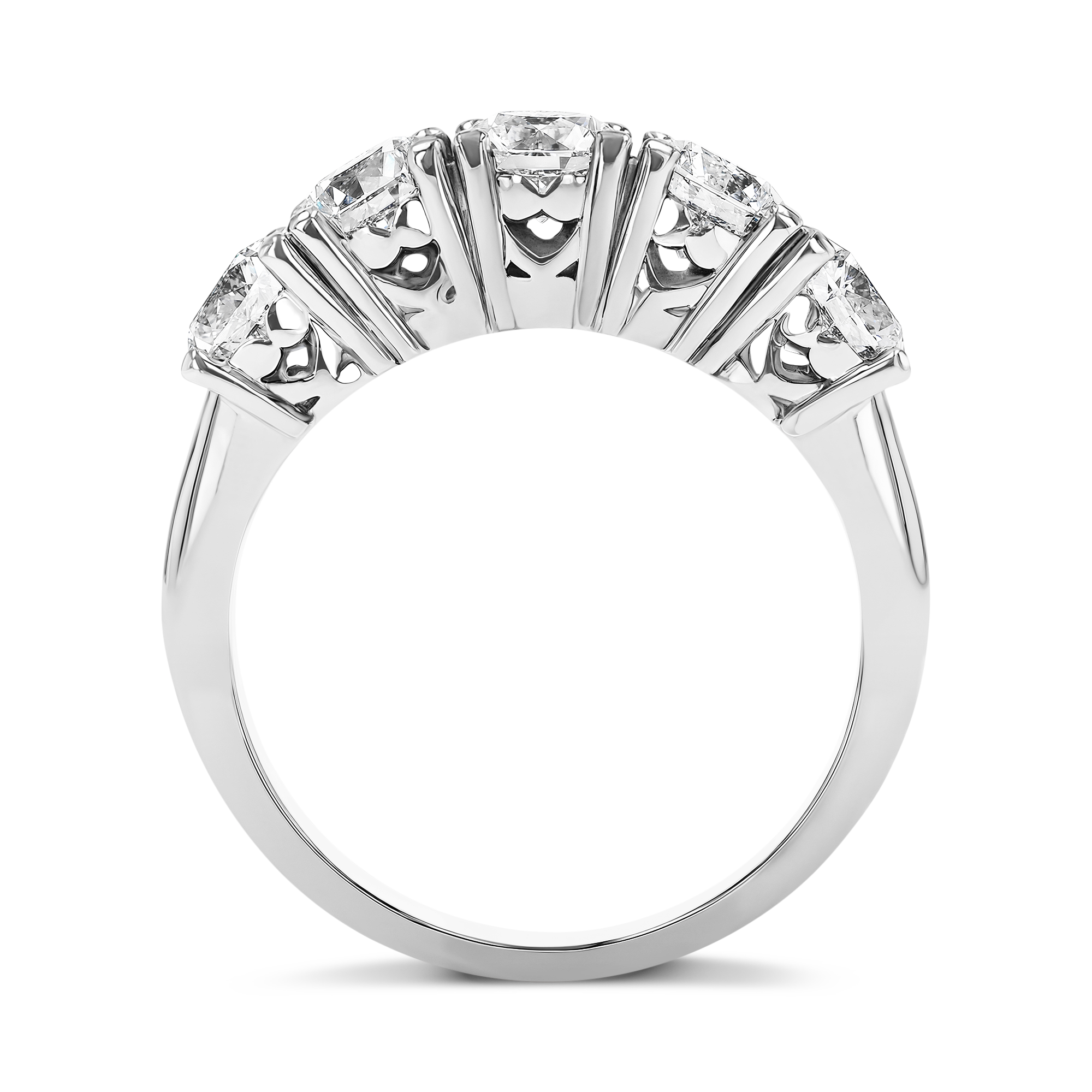 Contemporary 2.00ct Diamond Five Stone Ring Brilliant cut, Claw set_3