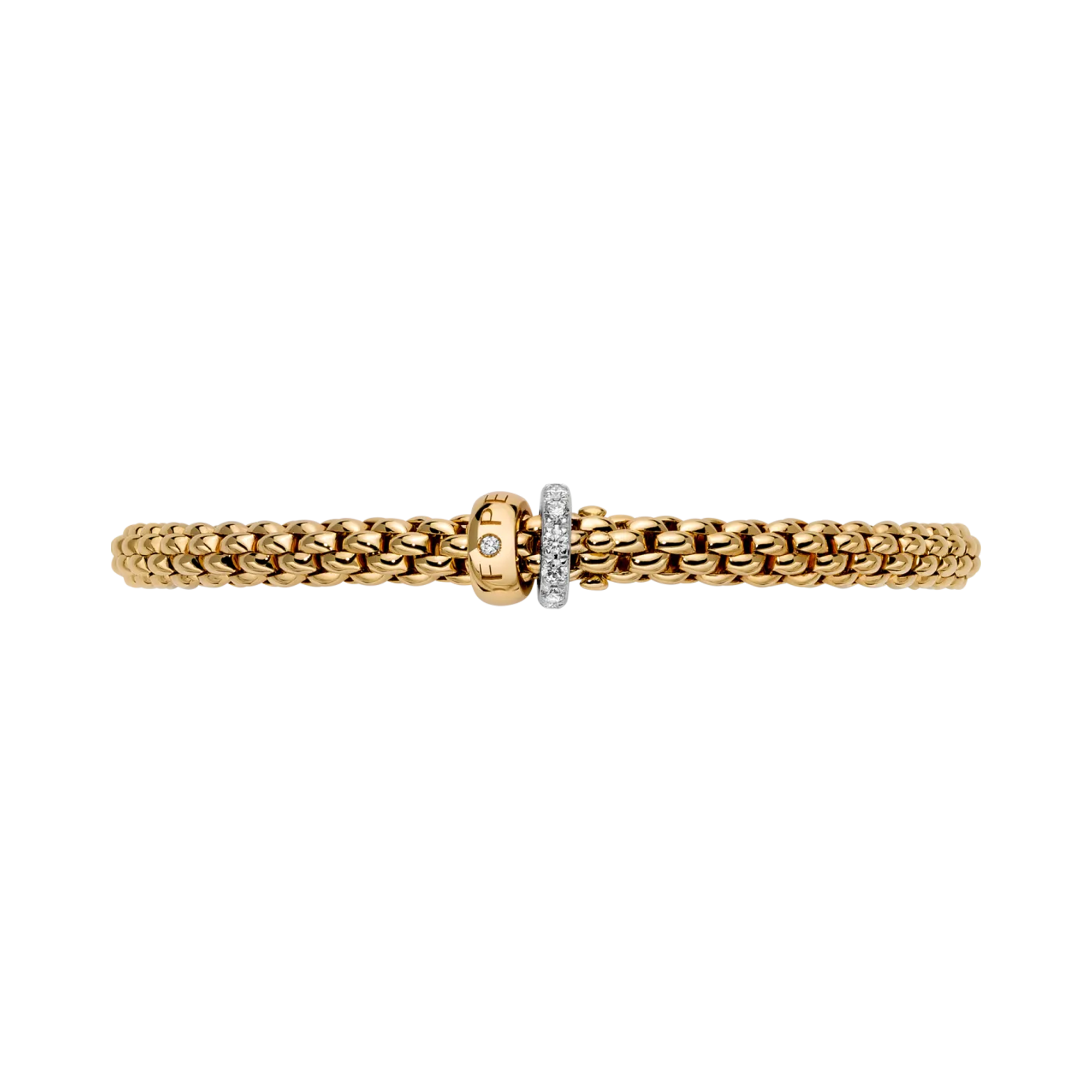 FOPE Solo flex'it Diamond Bracelet Round Brilliant Cut, Rubover Set_3