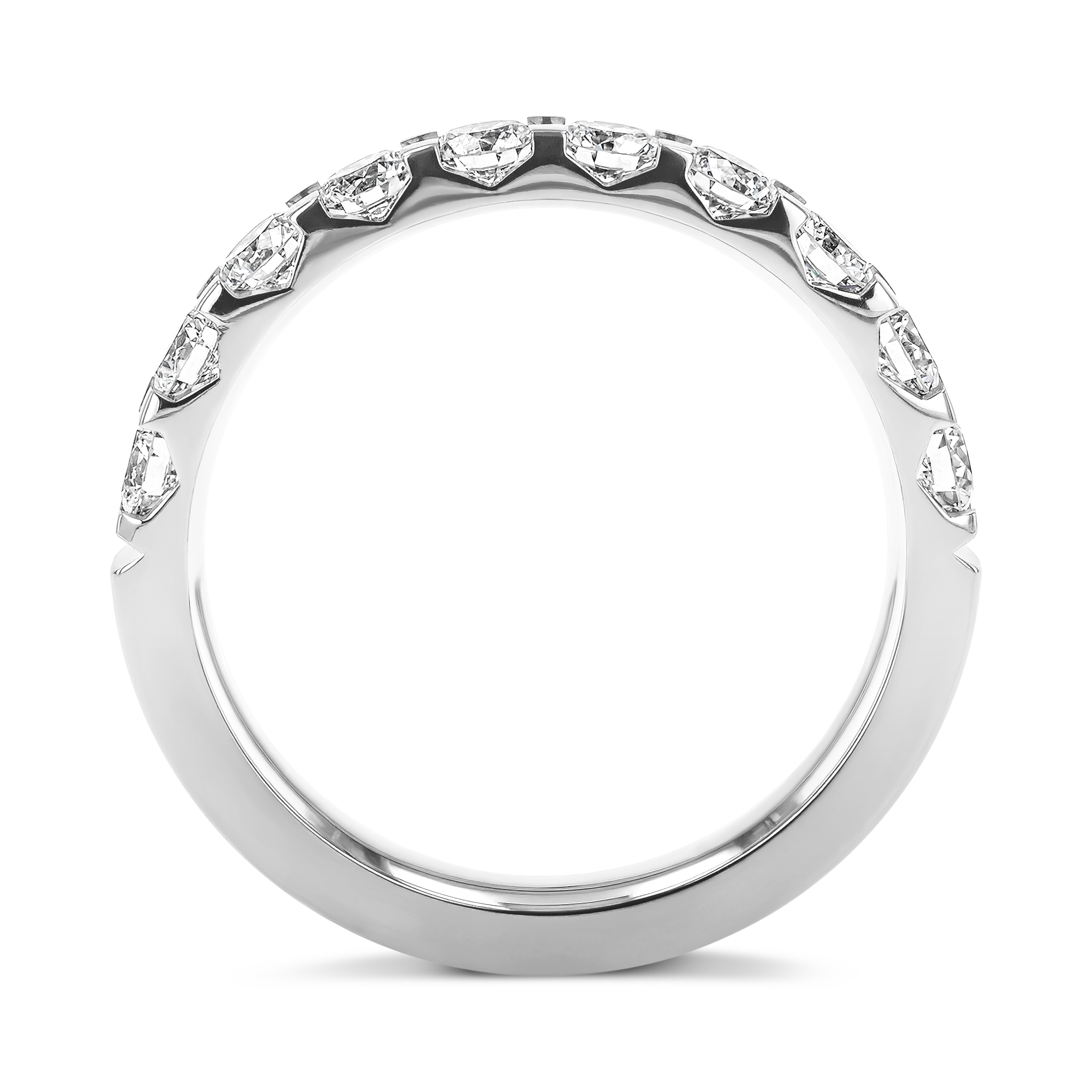 Classic 1.00ct Diamond Half Eternity Ring Brilliant cut, Claw set_3