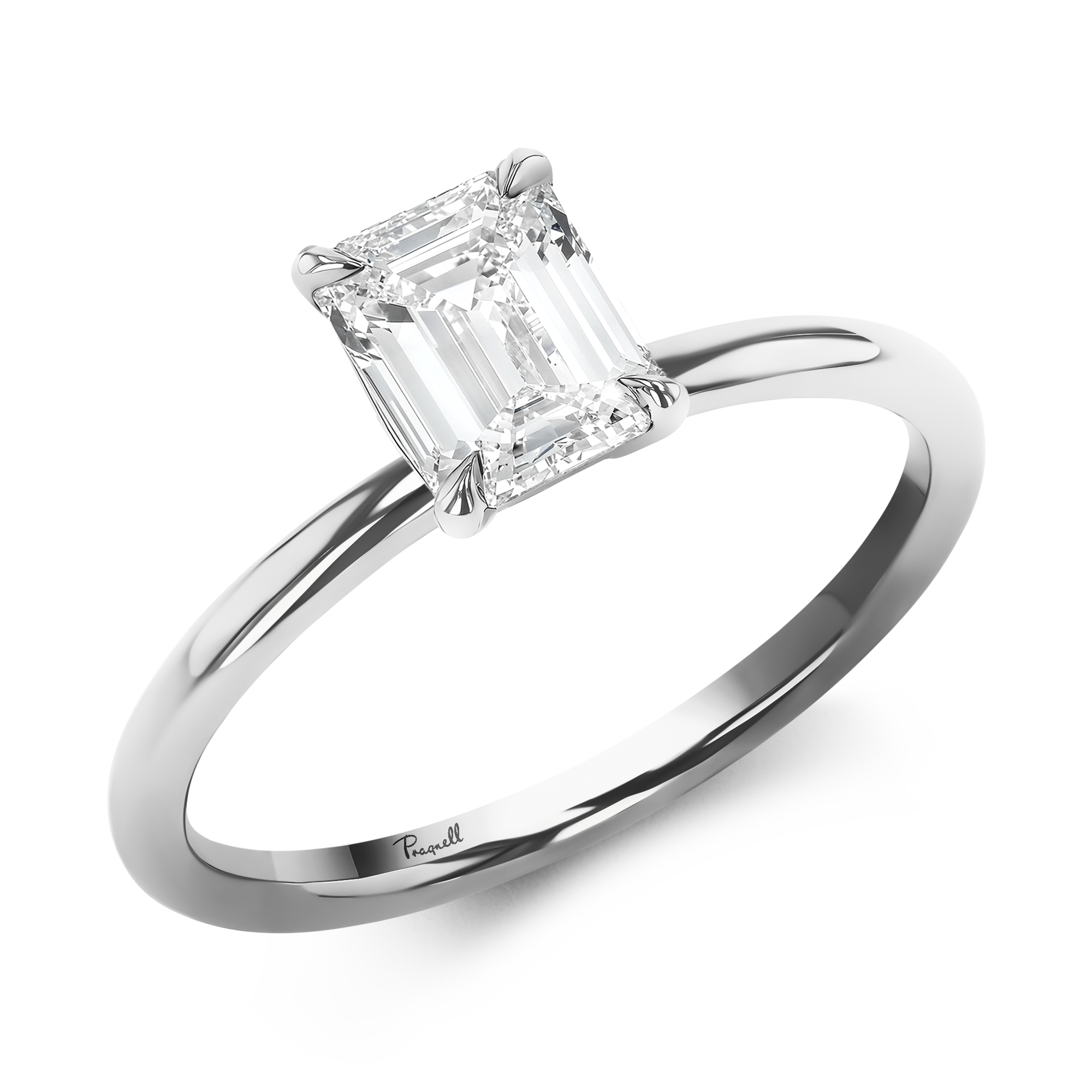 Gaia 1.01ct Diamond Ring Emerald Cut, Claw Set_1