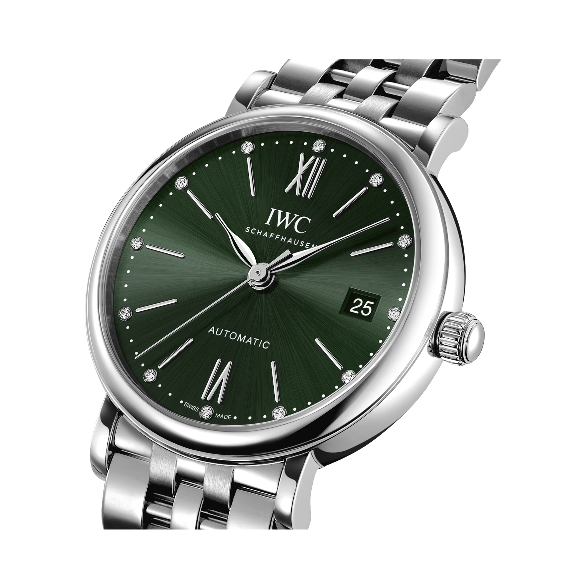 IWC Portofino 37mm, Green Dial, Roman/Baton Numerals_3