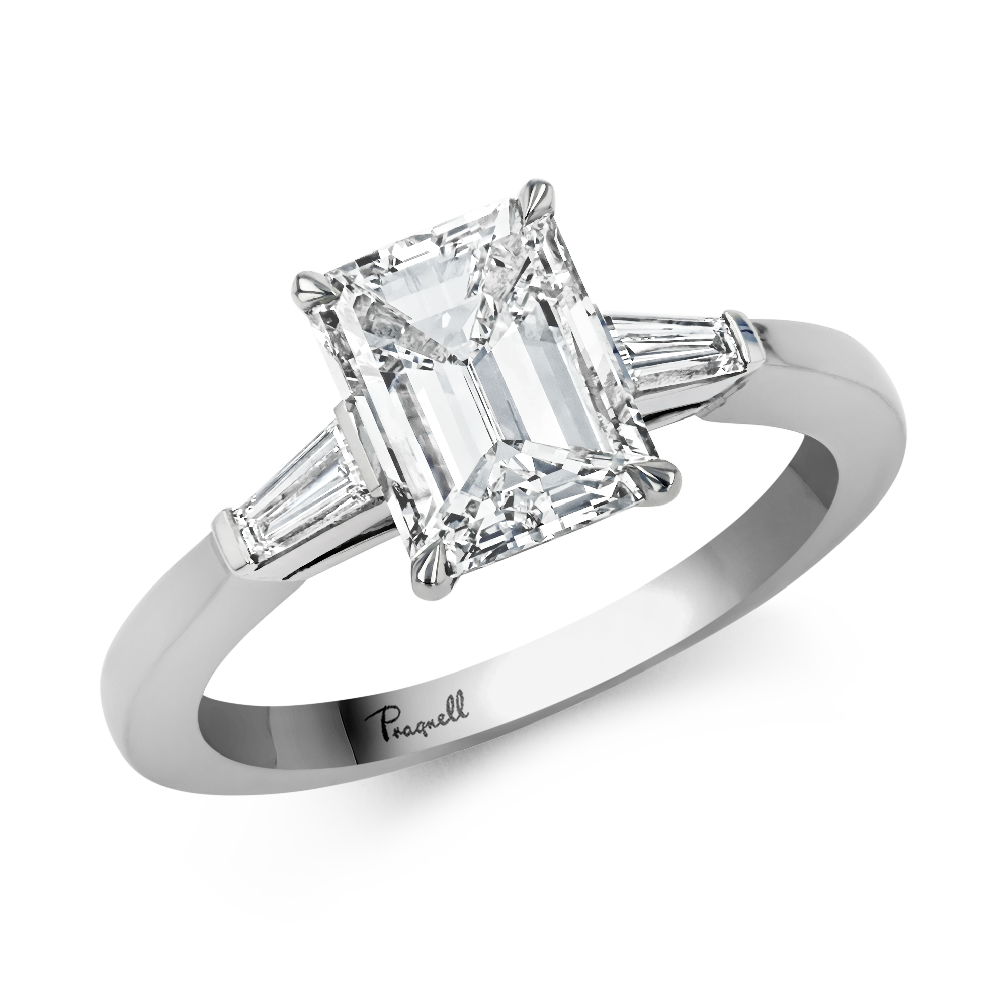 Emerald Cut 2.00ct Diamond Solitaire Ring Emerald Cut, Claw Set_1