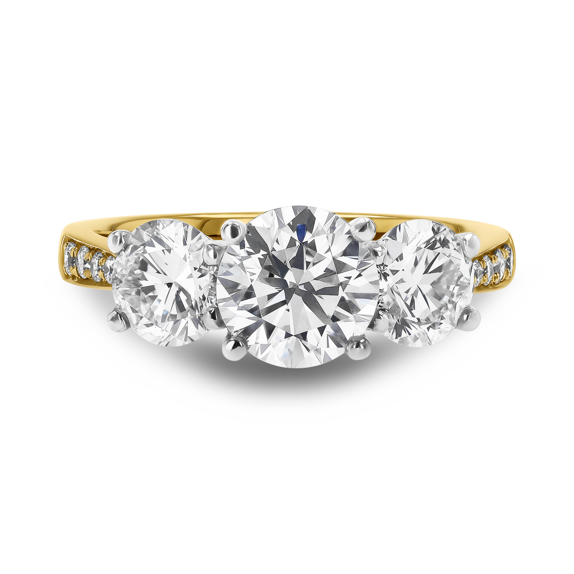 Duchess 2.40ct Diamond Three Stone Ring Brilliant cut, Claw set_2