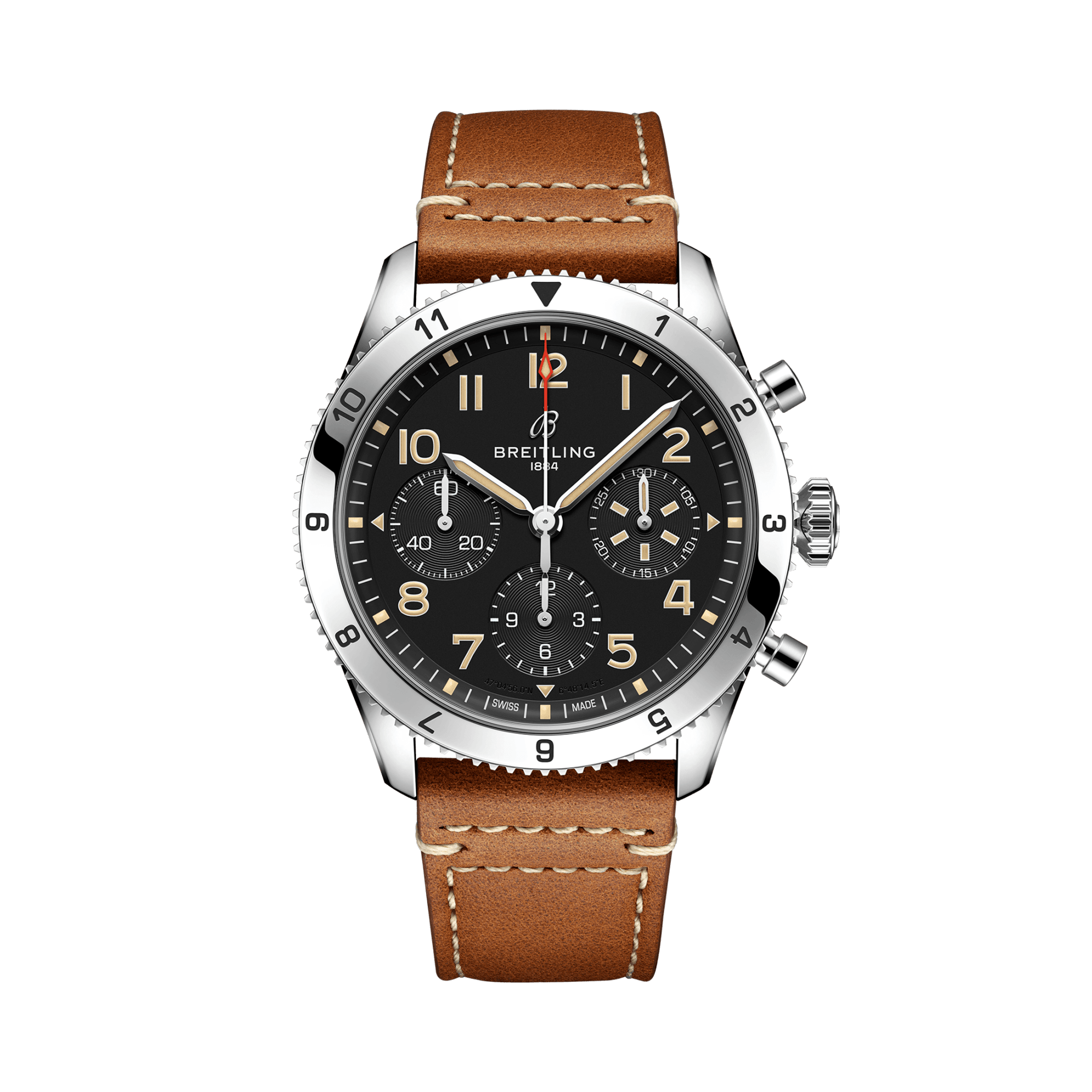 Breitling Classic AVI Chronograph 42mm, Black Dial, Arabic Numerals_1