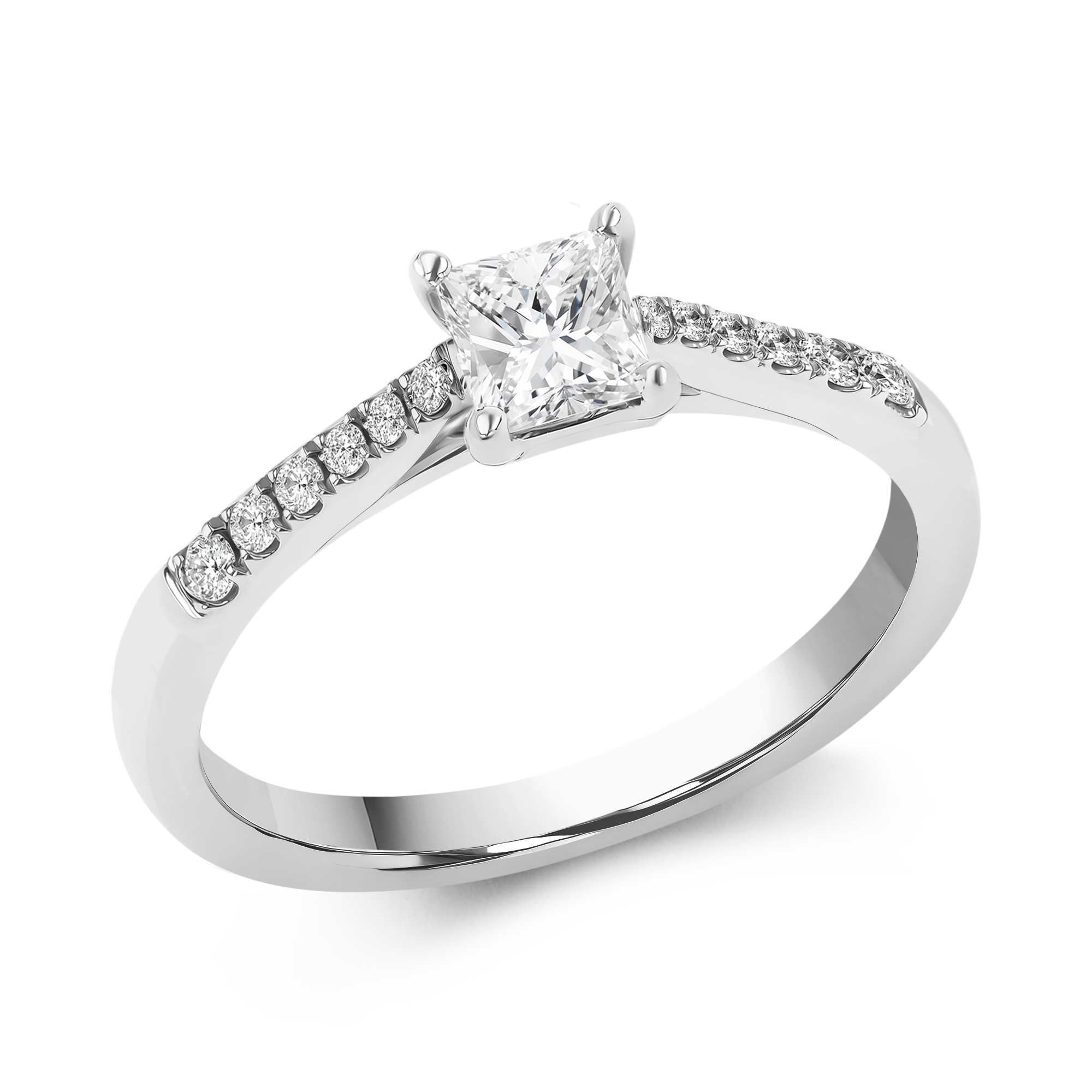 Celestial 0.30ct Diamond Solitaire Ring Princess Cut, Claw Set_1