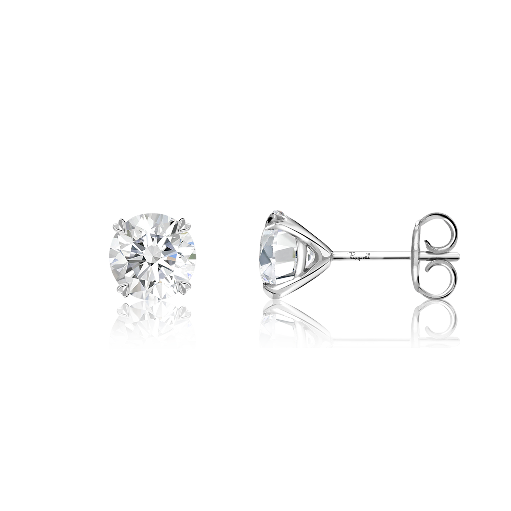 Windsor 1.38ct Diamond Stud Earrings Brilliant cut, Claw set_2