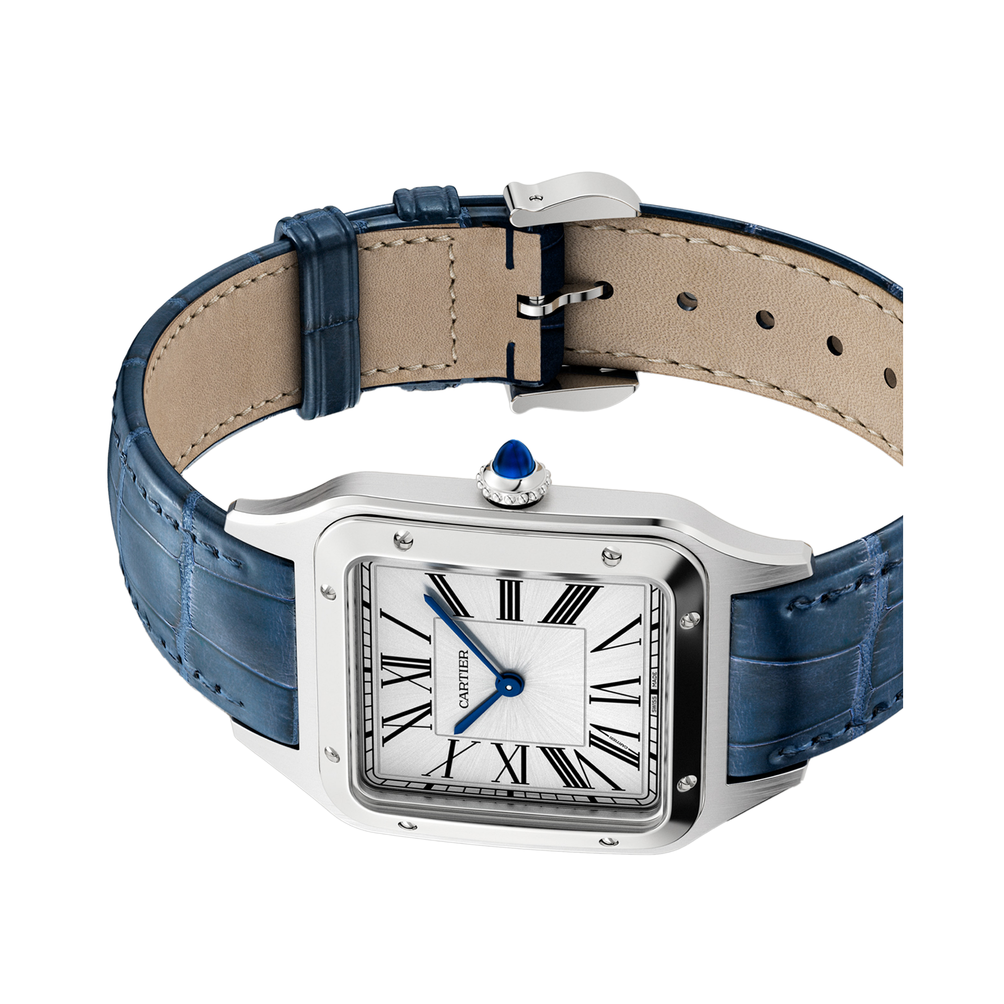 Cartier Santos-Dumont 31.4mm, Silver Dial, Roman Numerals_3