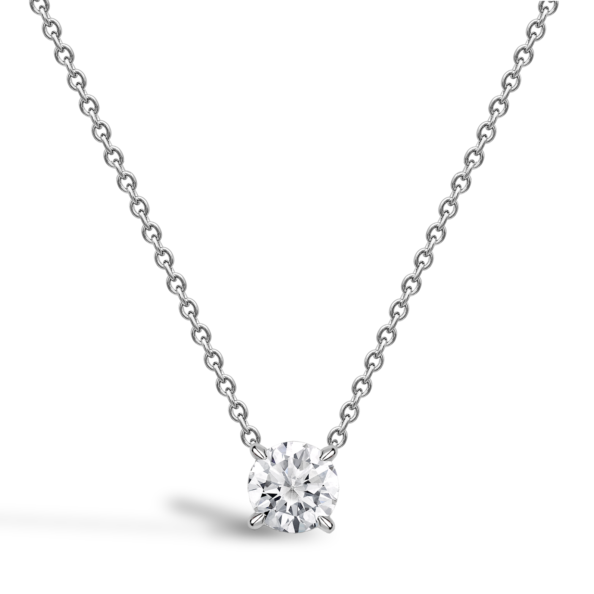 Brilliant Cut 0.51ct Diamond Pendant in 18ct White Gold Brilliant cut, Claw set_1