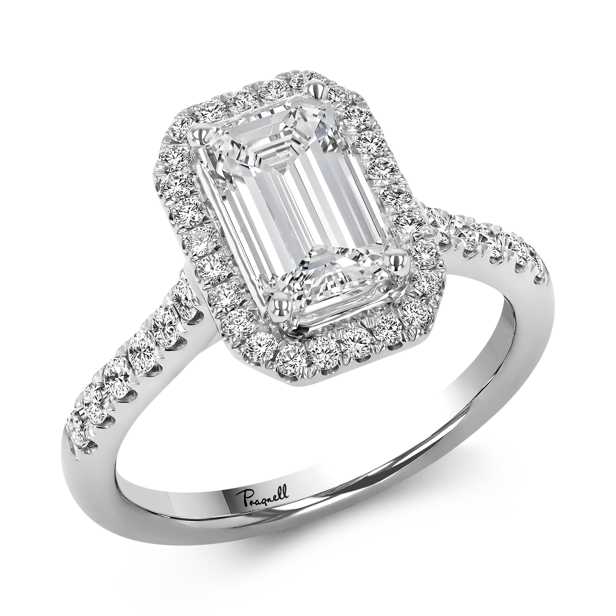 Celestial 1.50ct Diamond Cluster Ring Emerald Cut, Claw Set_1