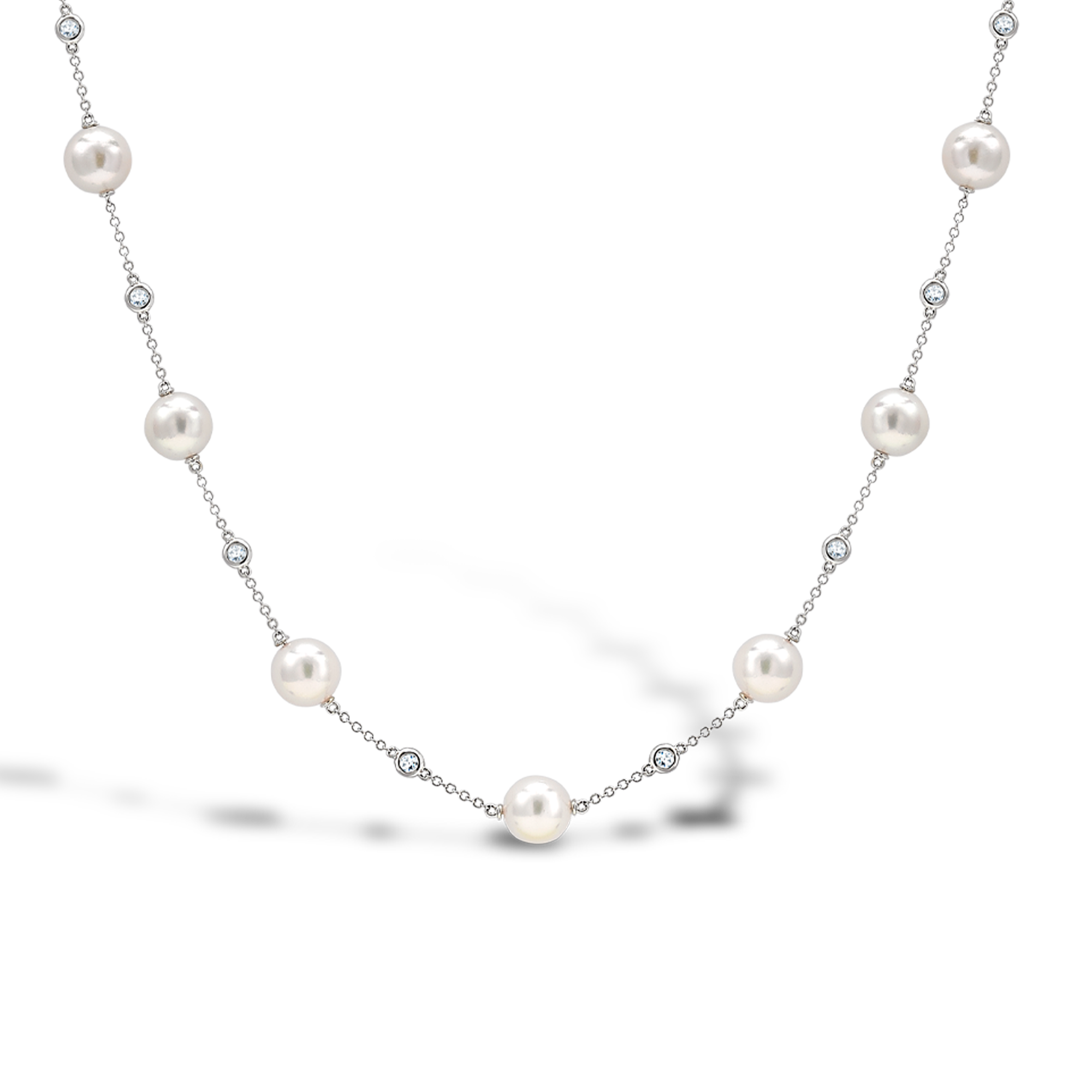 Akoya Pearl and Diamond Necklace 8.5mm - 9mm_2