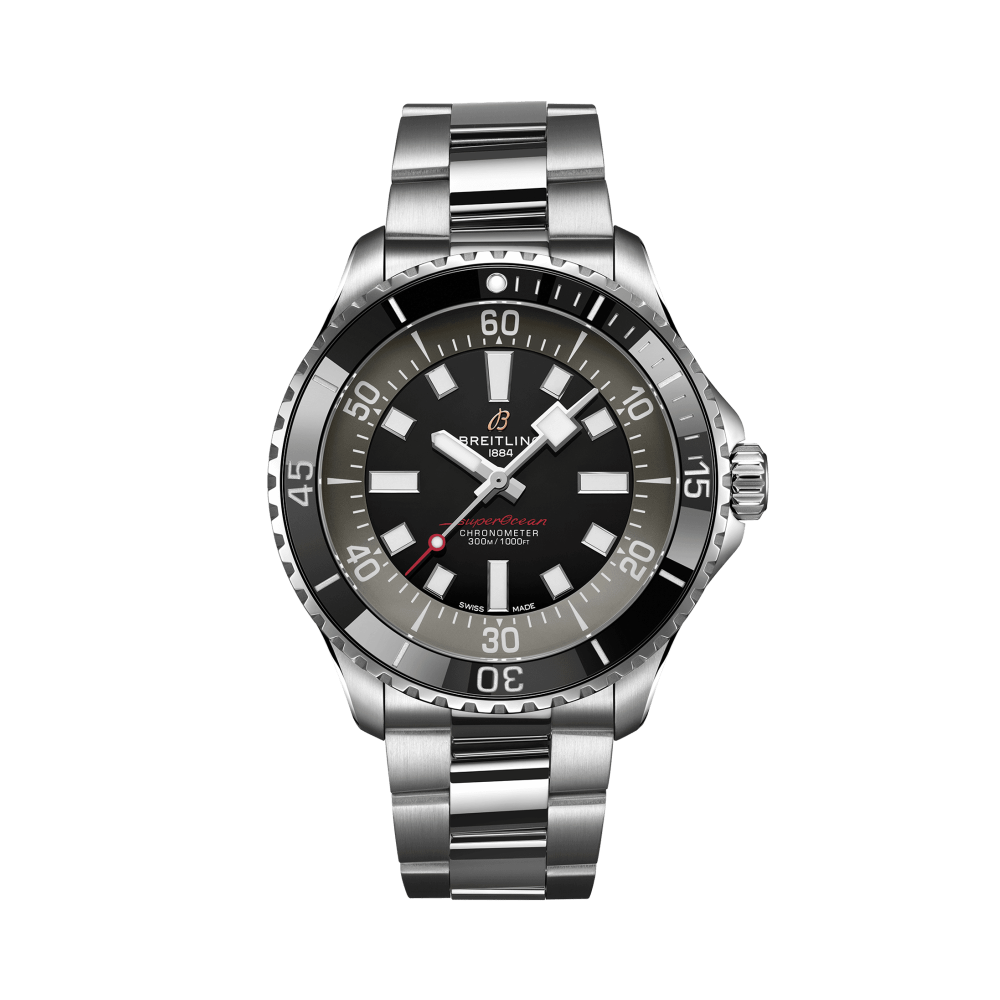 Breitling Superocean 44mm, Black Dial, Baton/Dot Numerals_1