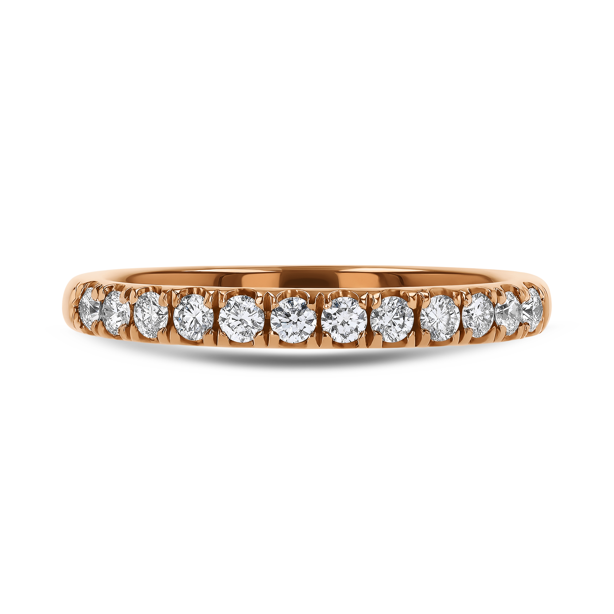 Brilliant Cut Diamond Half Eternity Ring Brilliant Cut  Half Eternity  Micro Pavé Set_2