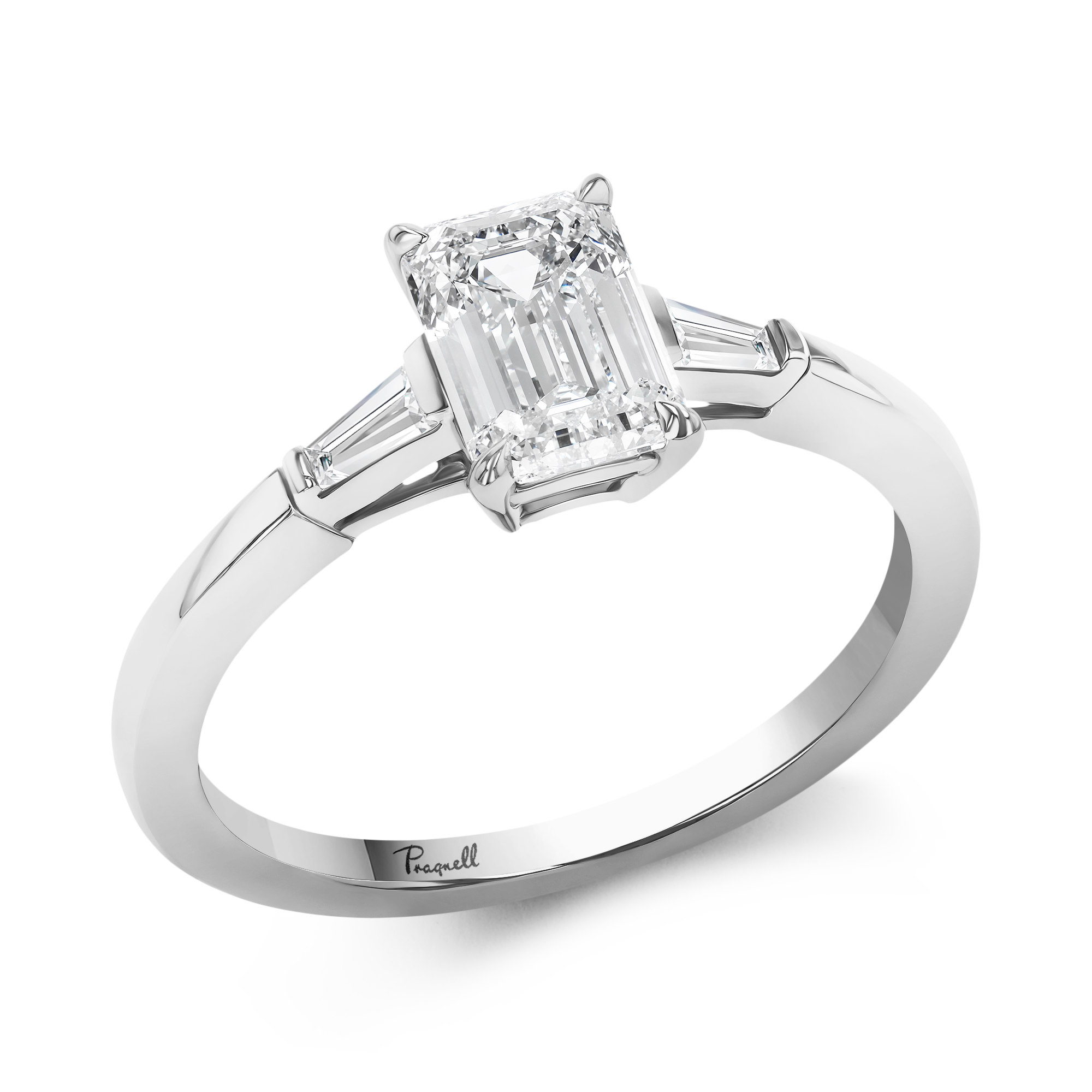 Regency 1.20ct Diamond Solitaire Ring Emerald Cut, Claw Set_1