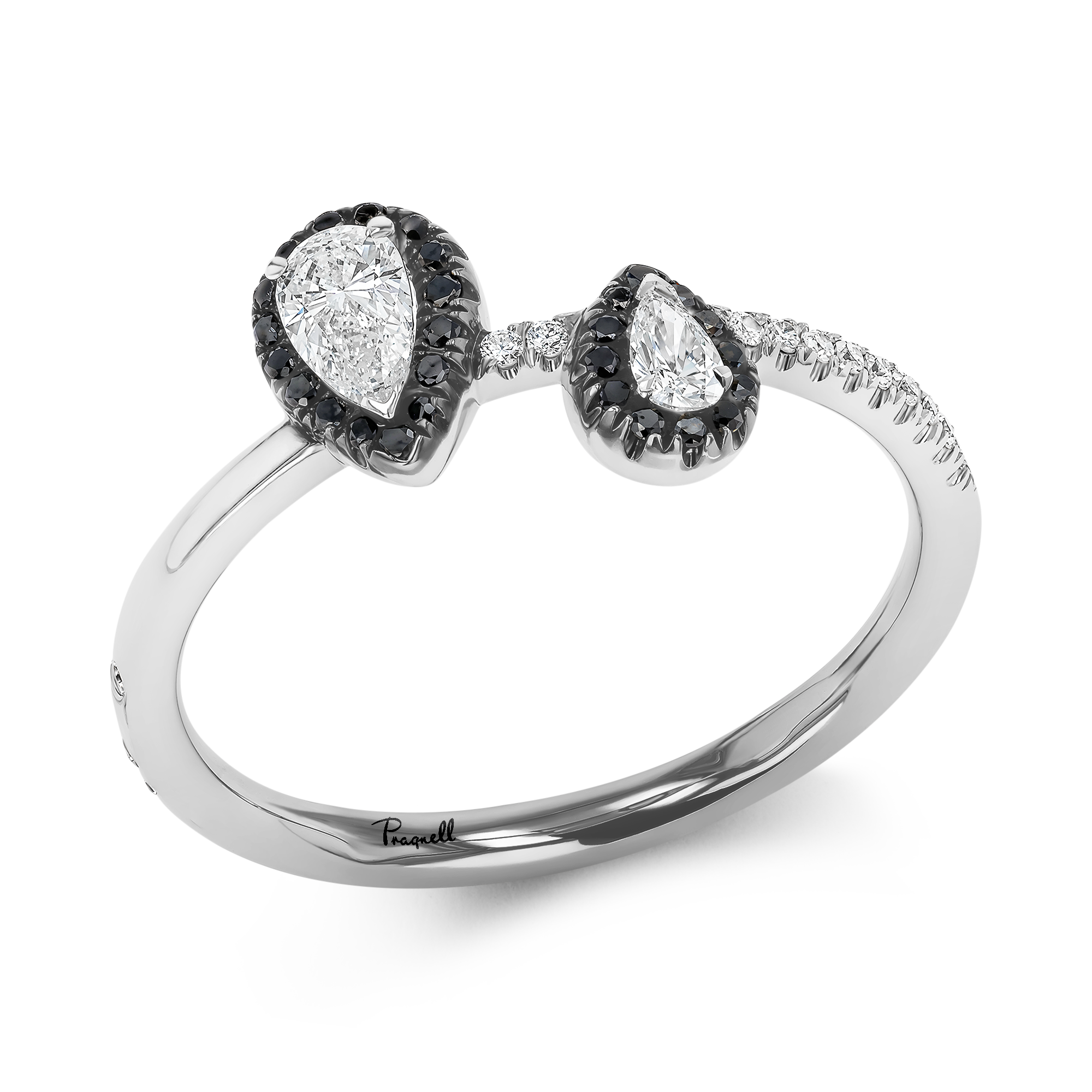 Skinny B Pear Shaped Diamond Ring Pear Shaped, Claw Set_1